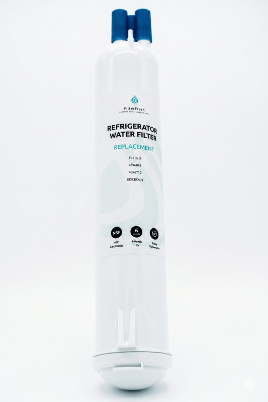 Refrigerator Water Filter 3 Replacement - Compatible with EDR3RXD1, 4396841, 4396710 - Fits Whirlpool, KitchenAid Models, 1- Pack